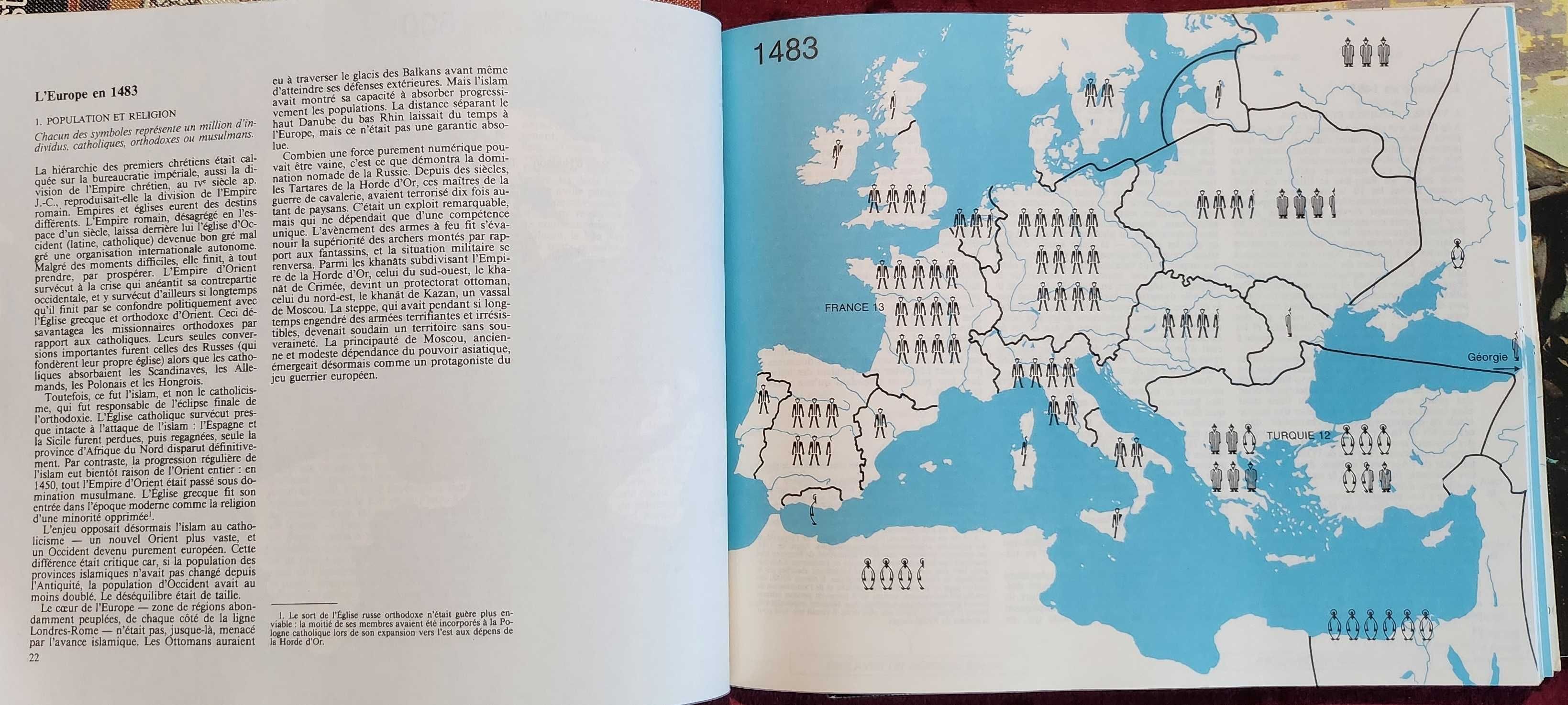 Комплект от 4 исторически атласа / Atlas de l'histoire tome 1-4