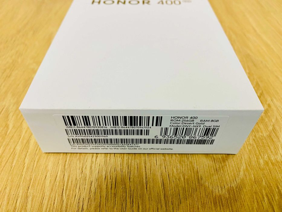 ЧИСТО НОВ !!! Honor 400, 8GB RAM, 256GB, 5G, Desert Gold