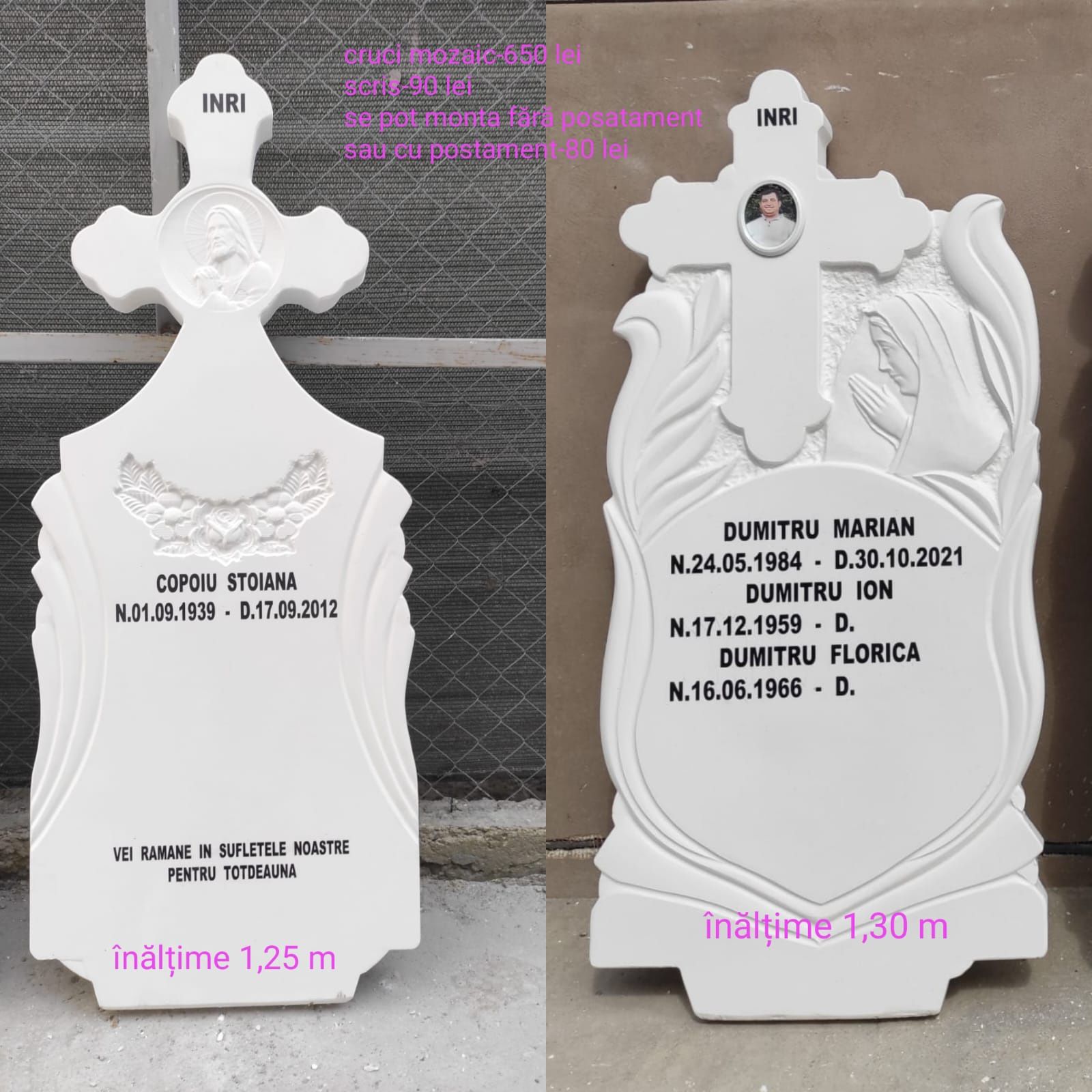 Vând cruci din marmura / monumente funerare