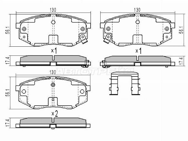 Колодки тормозные передние Hyundai Elantra