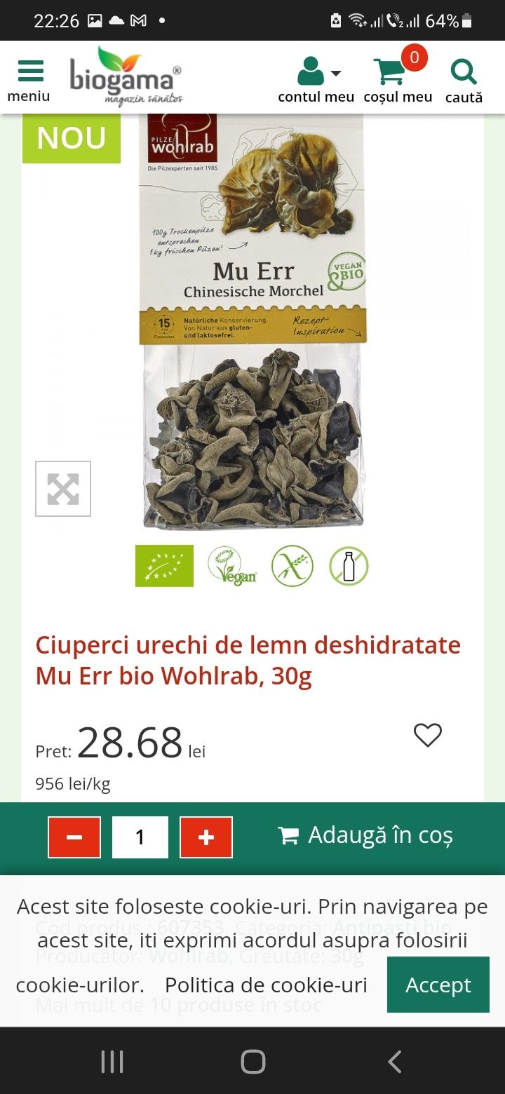 Ciuperci Urechi de lemn Bio terapeutice