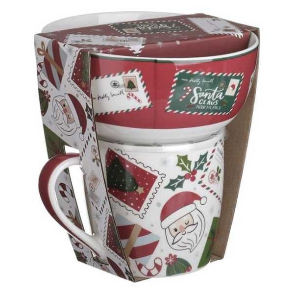 Комплект коледна чаша и купа Mercado Trade, Различни модели