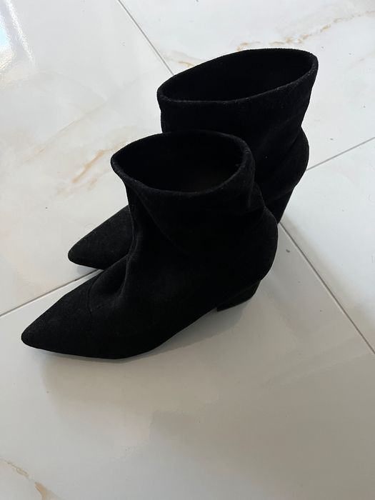 Cizme scurte dama piele intoarsa