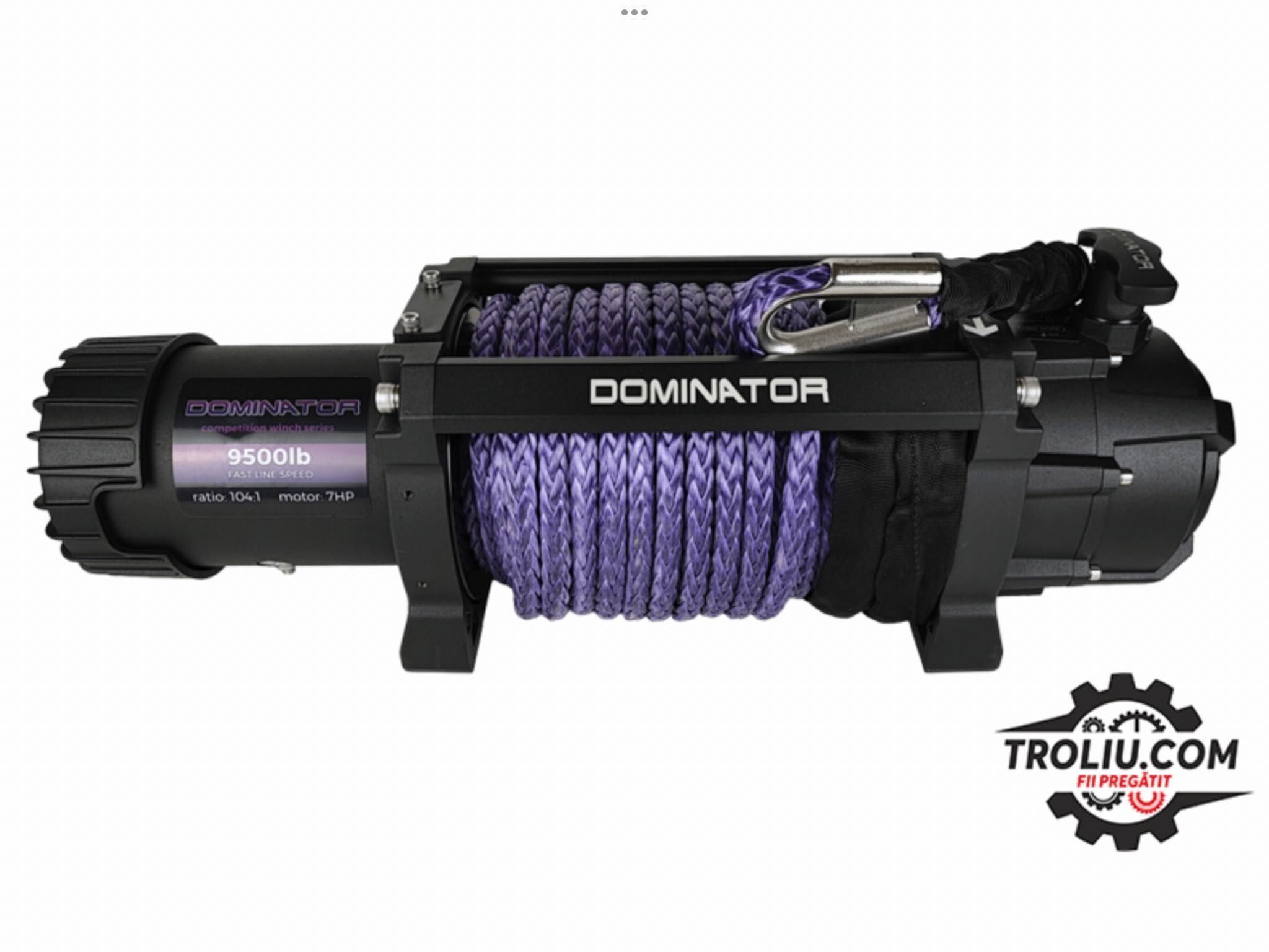 Troliu electric Dominator 9500 FLS sintetic Rapid Raport 104:1 OffRoad