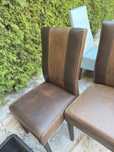 Set 4 scaune piele maro