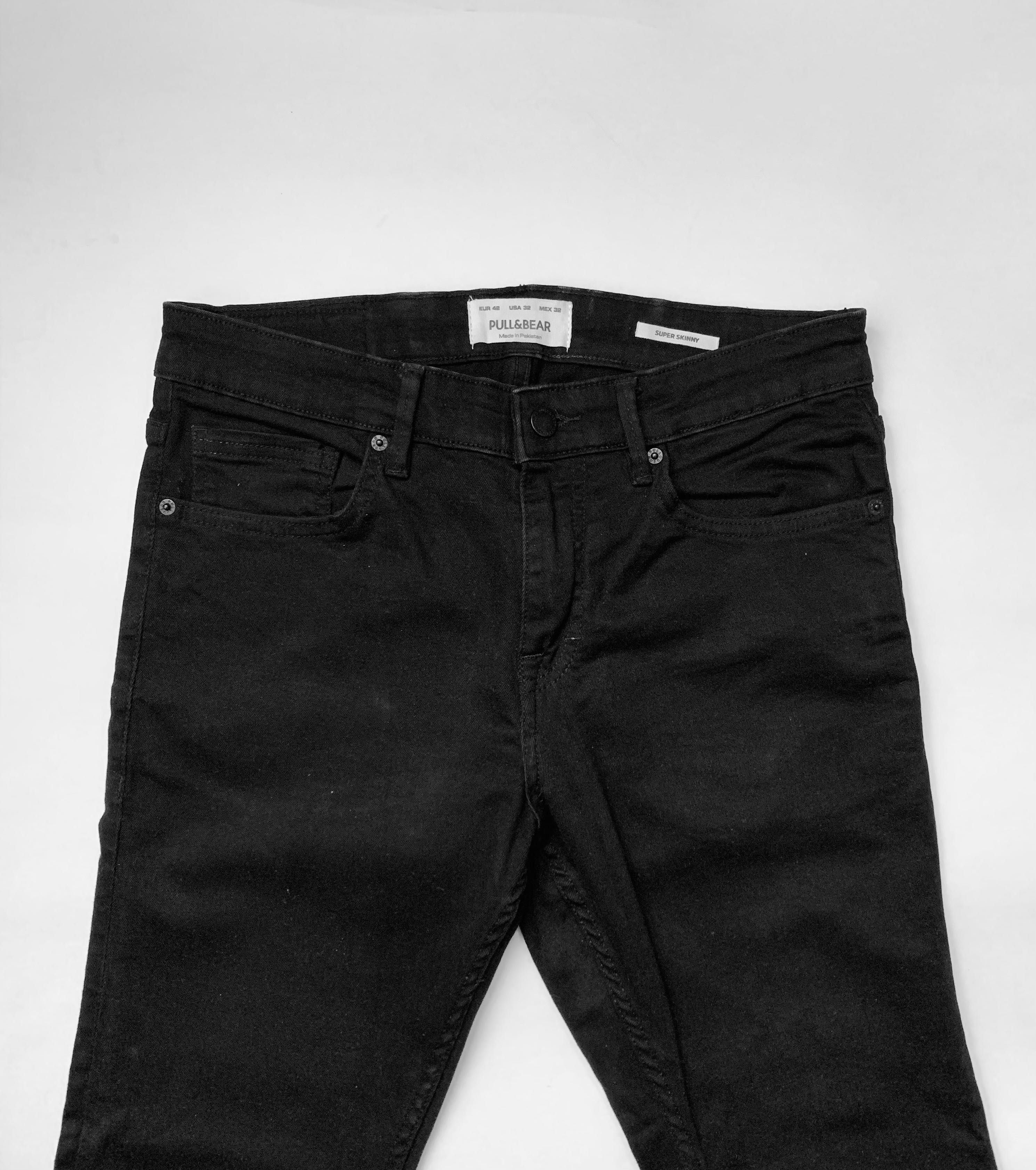 Джинсы брюки черные PULL&BEAR