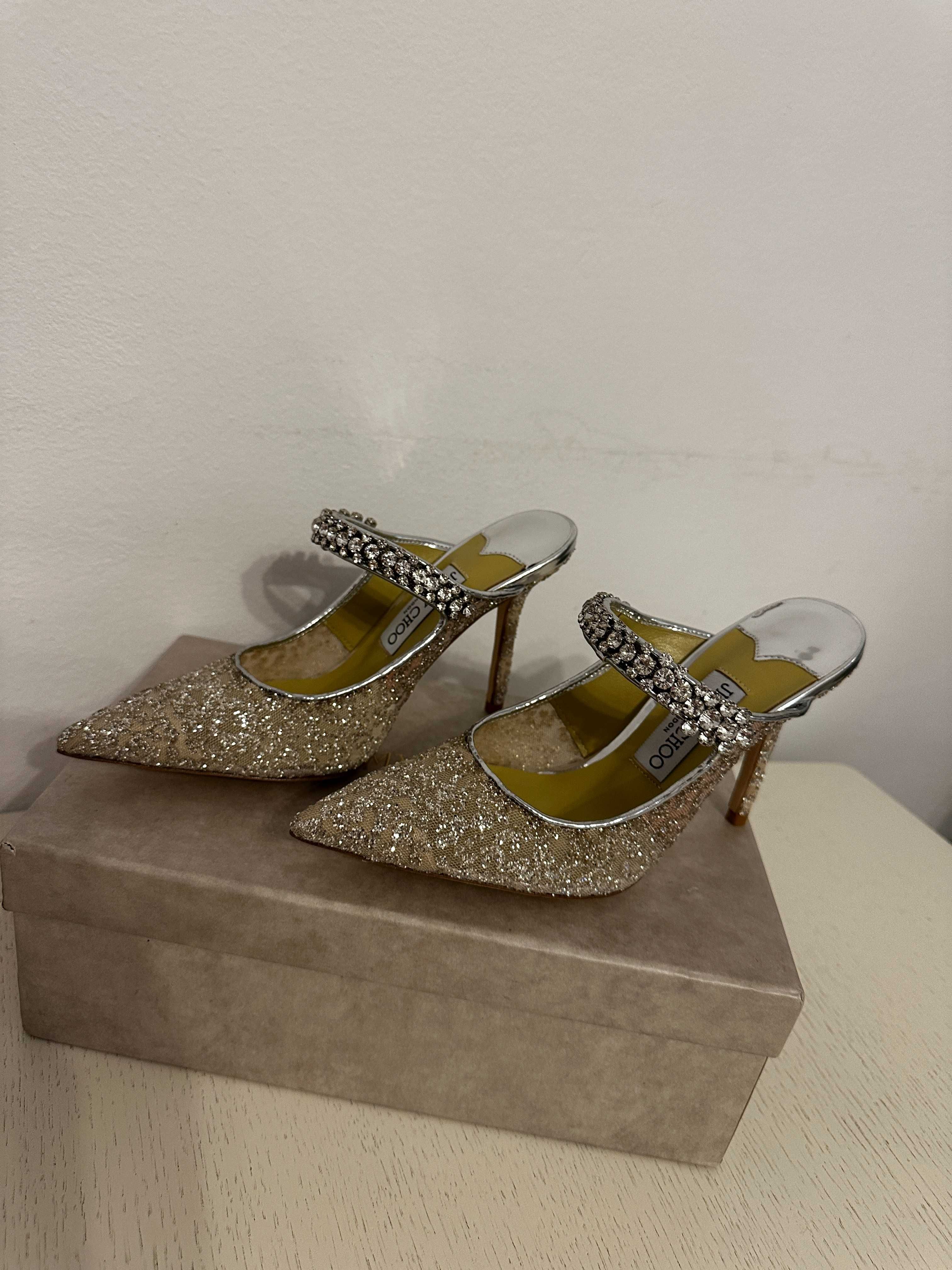 Jimmy Choo Silver Heels Autentice
