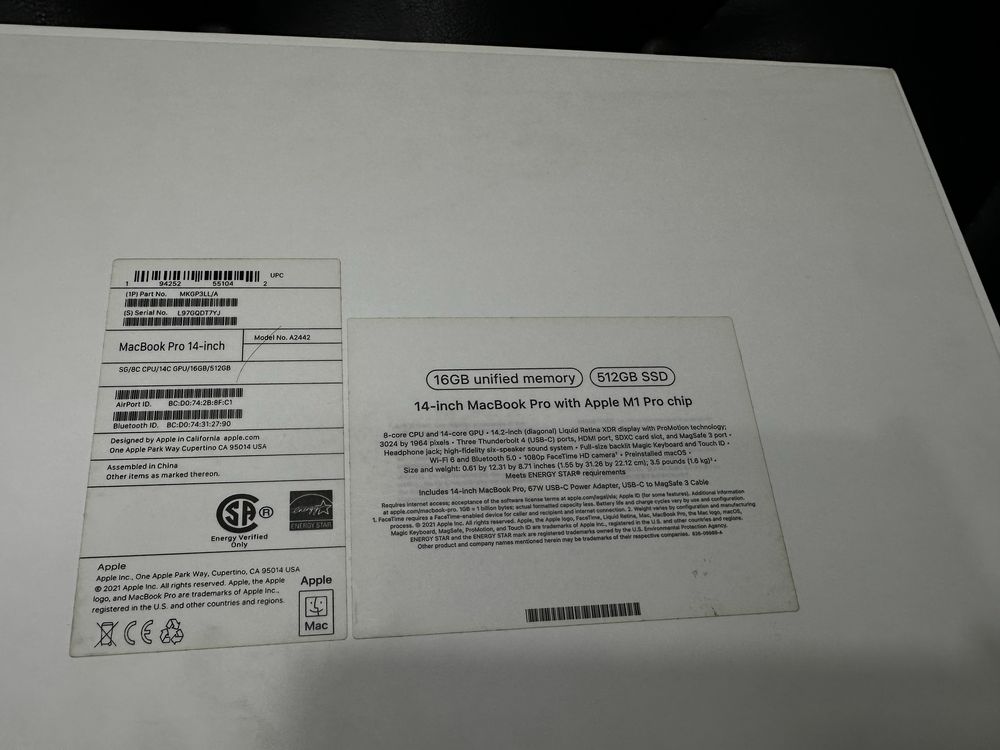 Apple MacBook Pro M1 Pro 2021 года в идеальном состояние