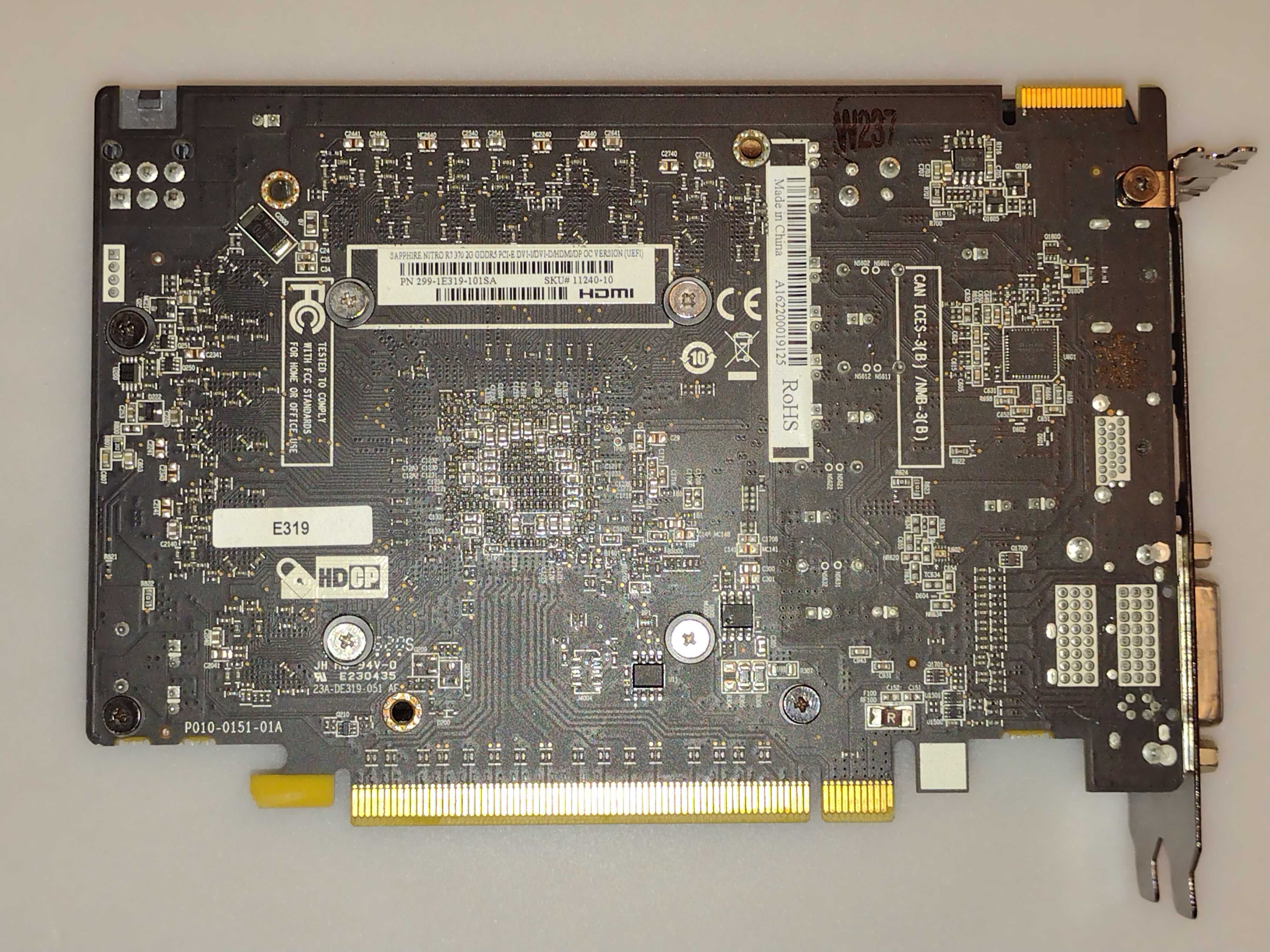 Placa video SAPPHIRE Radeon™ R7 370 OC NITRO, 2GB GDDR5, 256-bit