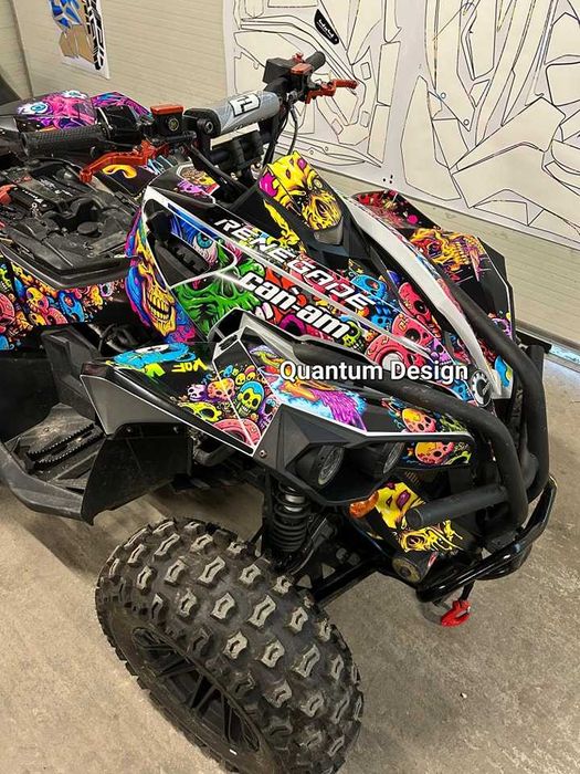 Autcocolant sticker atv can am renegade. Grafica colant kit  atv
