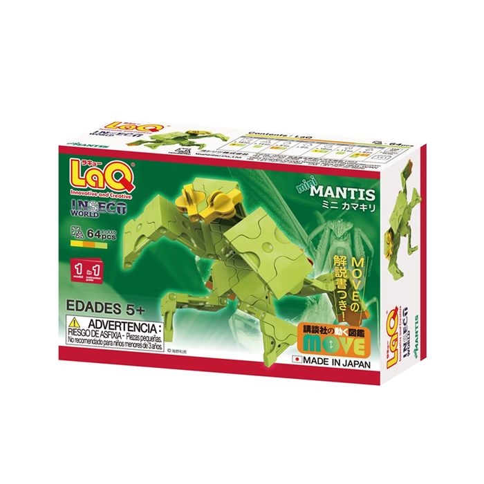 Японски Детски конструктор LaQ Insect World MINI MANTIS, 64 части
