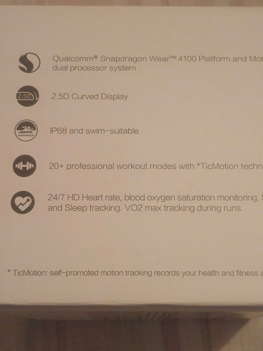 Смарт часовник ticwatch e3 wear OS