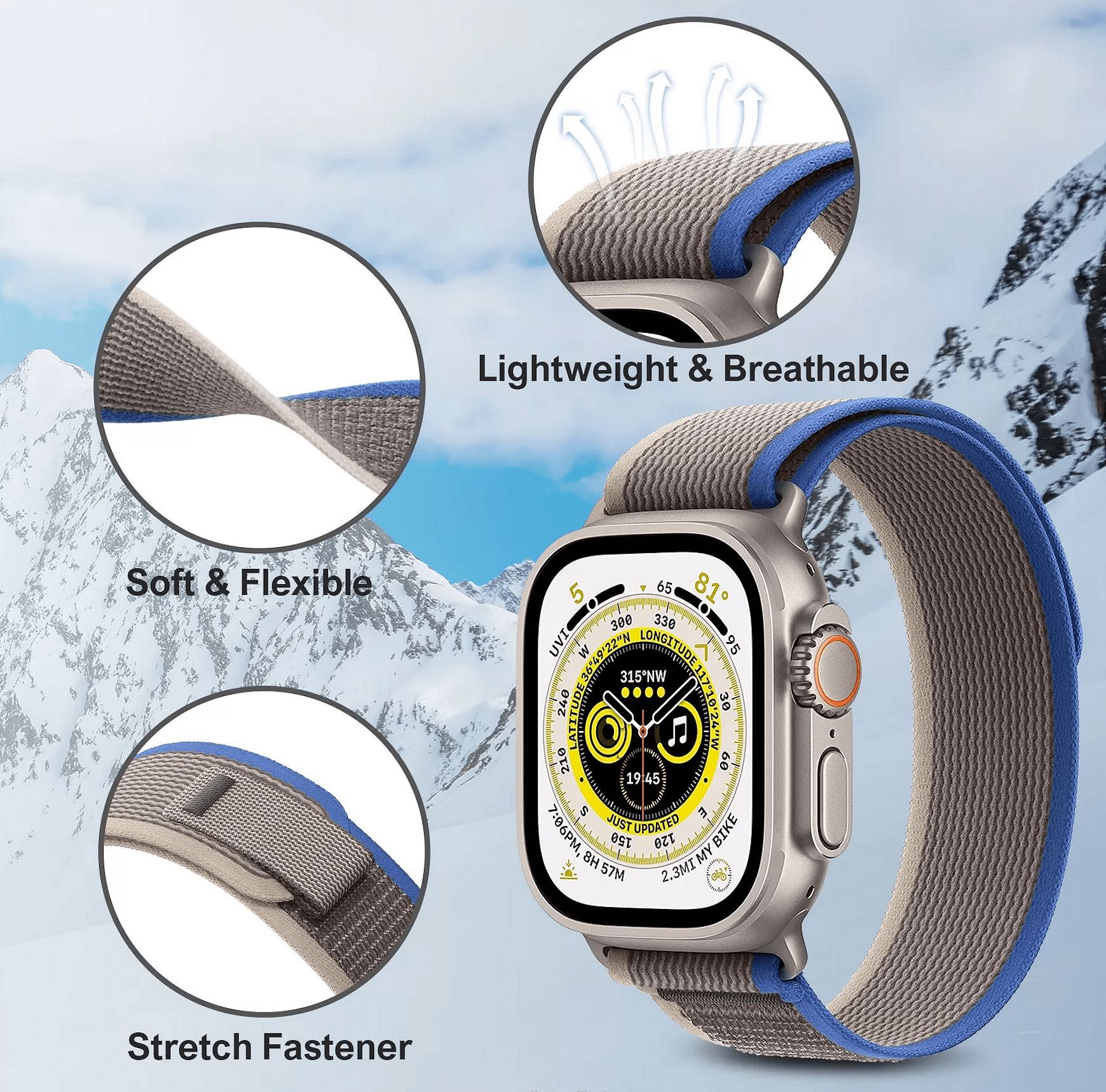Текстилна каишка Trail Loop за Apple Watch