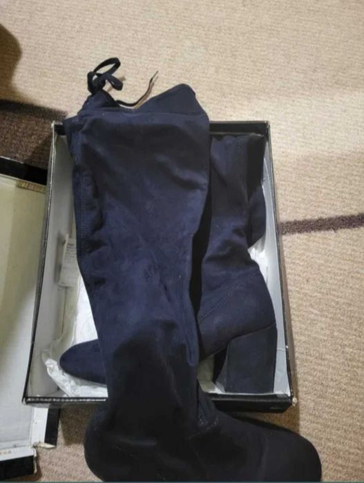 Дамски чизми в тъмносиньо