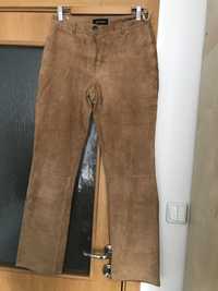 Естествена кожа велур панталон Polo Ralph Lauren Snob Zara