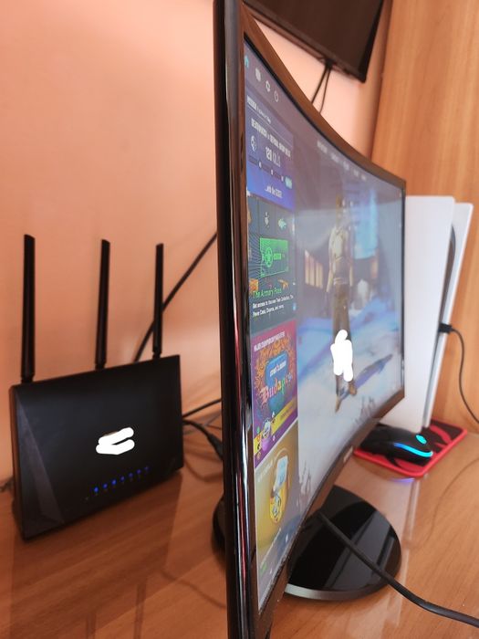 Monitor Samsung curbat - 25" Full HD 1920×1080 HDMI 60hz + Alimentator