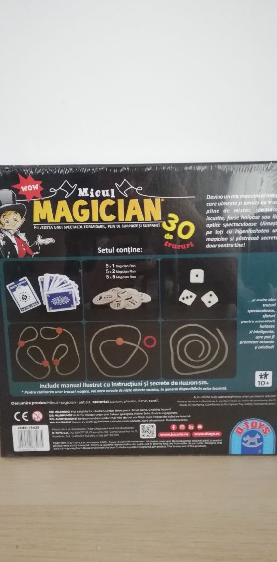 -30% NOU Joc copii MICUL MAGICIAN, 30 trucuri, SIGILAT, Trimit Gratis