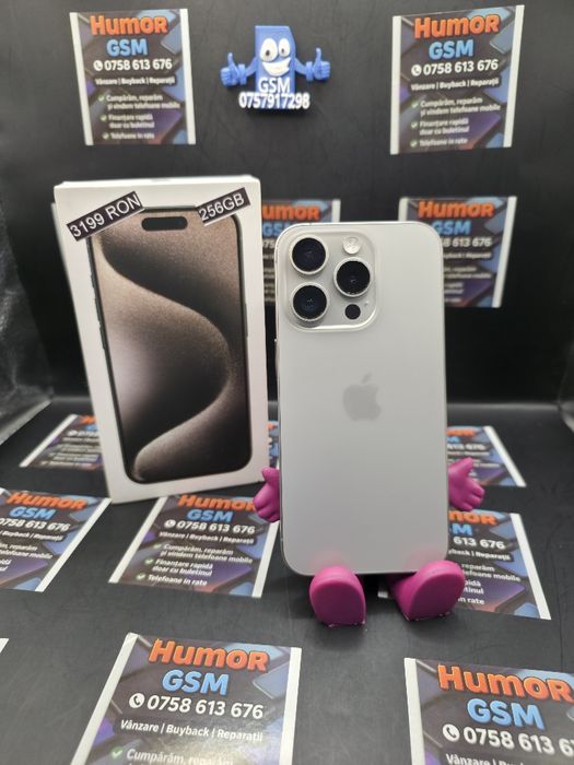 iPhone 15 Pro / Desert / 256GB / 89% / Garantie / Posibilitate rate