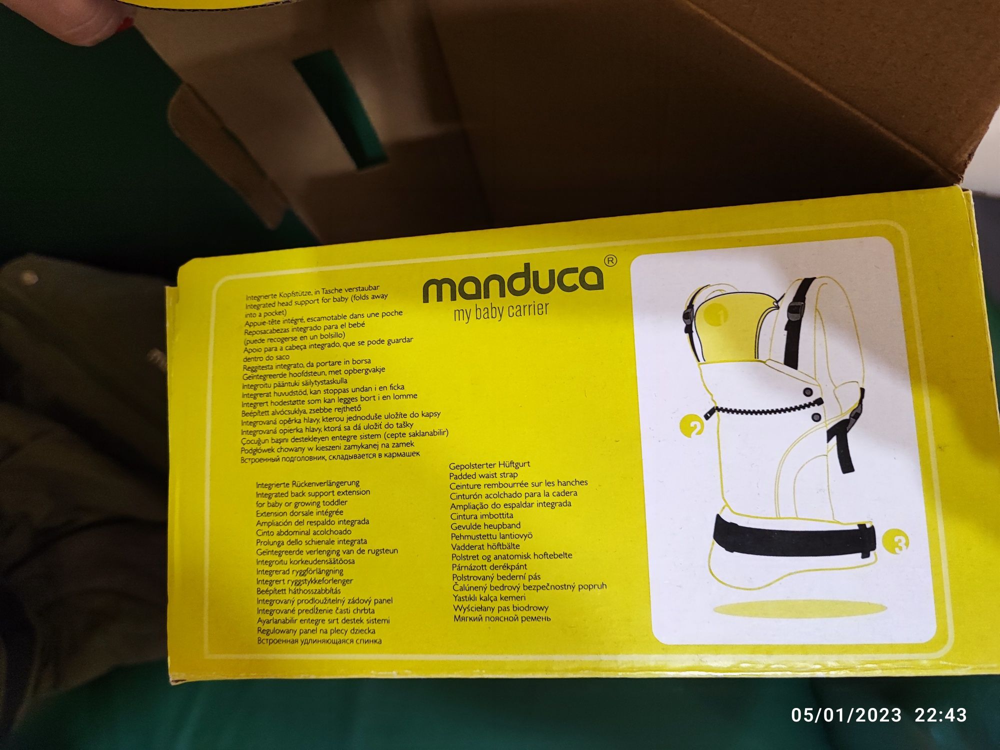 Sistem purtare baby carrier Manduca