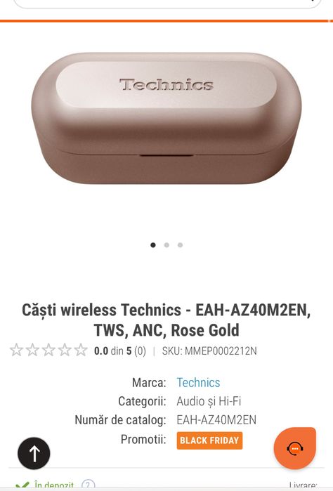 Casti TECHNICS EAH-AZ40, sigilate, originale, transport inclus