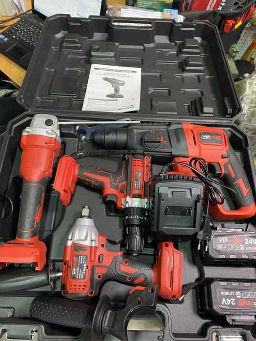 Набор инструмента 3в1 перфоратор,ушм,гайковерт,2аккум!