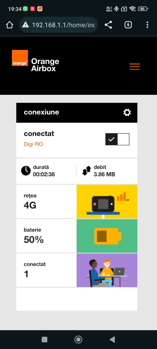 Modem/router portabil wifi 4G - Digi, Orange,  Vodafone sau Telekom