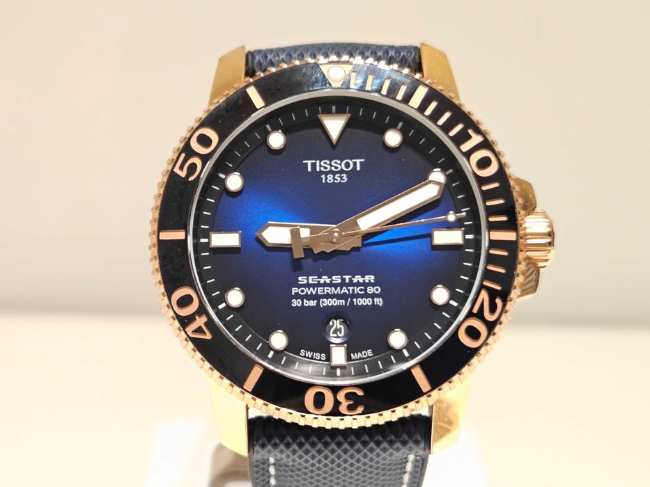 Продавам дайвър 300м  автоматик часовник"Tissot" Seastar Powermatic 80