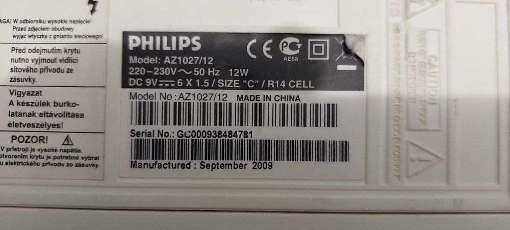 Radio casetofon Philips AZ 1027