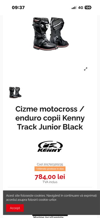 Cizme moto copii Kenny