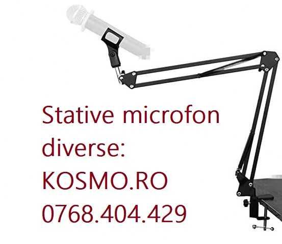 Brat flexibil microfon, Suport tip foarfeca, Prindere menghina birou