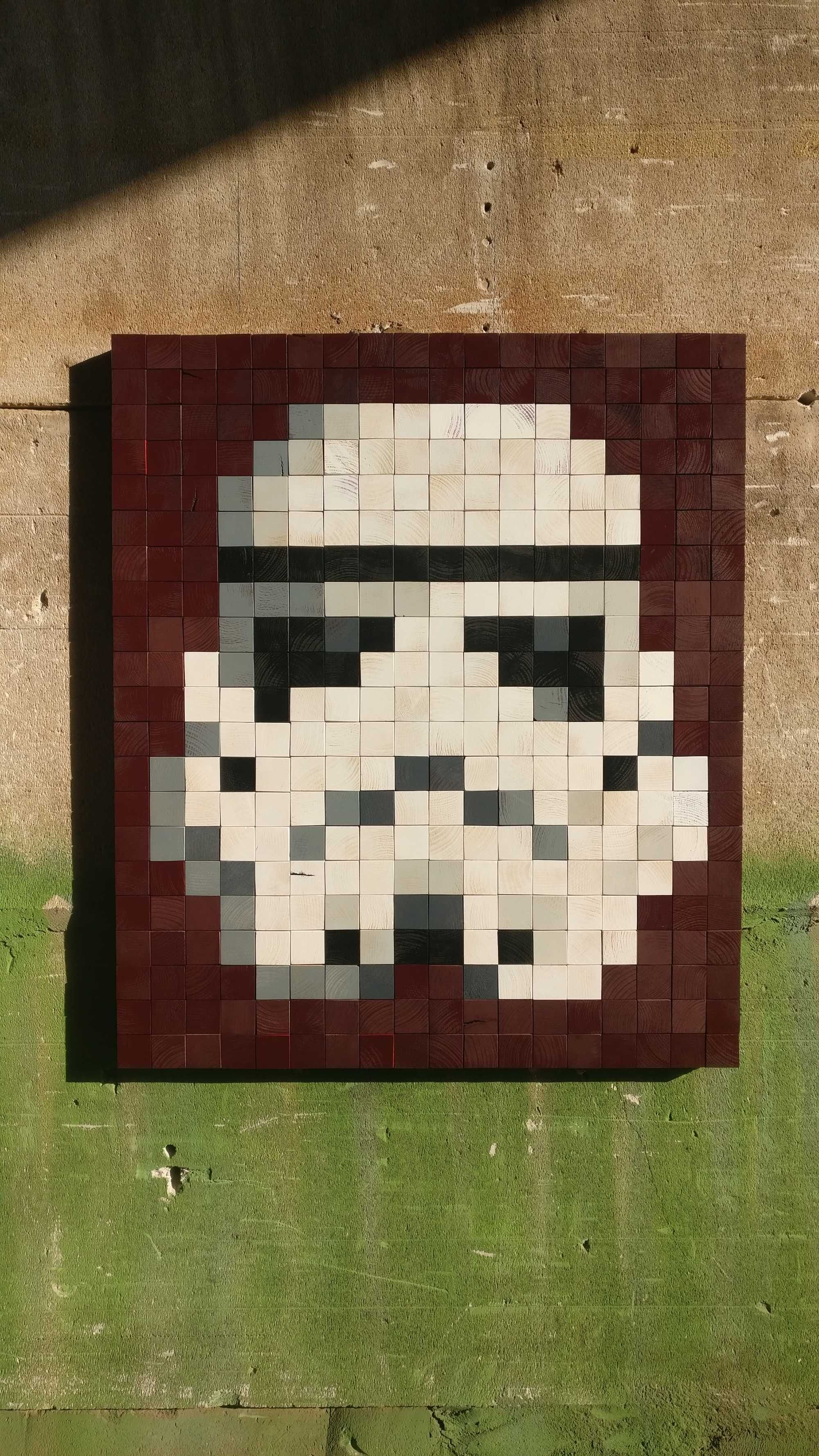Pixel Art | Storm Trooper | Star Wars | Tablou lemn masiv 72,6x84,7cm