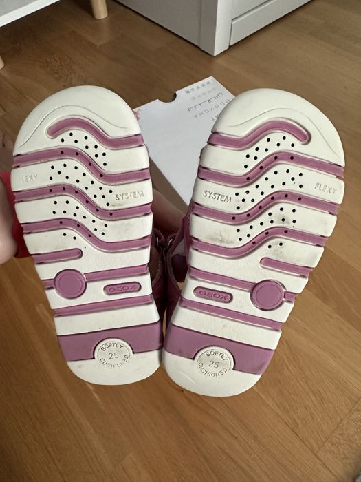 Sandale Geox, textil si piele ecologica, 25 EU, interior 15.7 cm