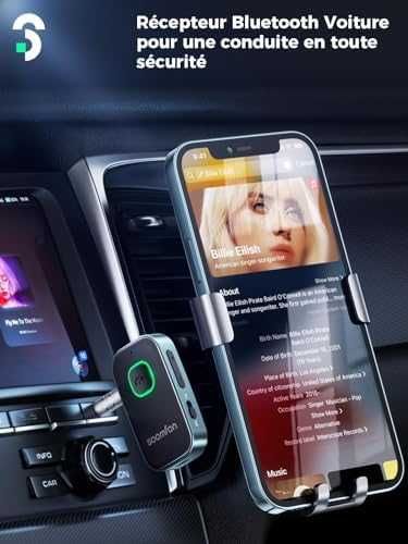 Bluetooth  5.3 Jack 3.5mm SOOMFON Receiver Bluetooth Transmitter