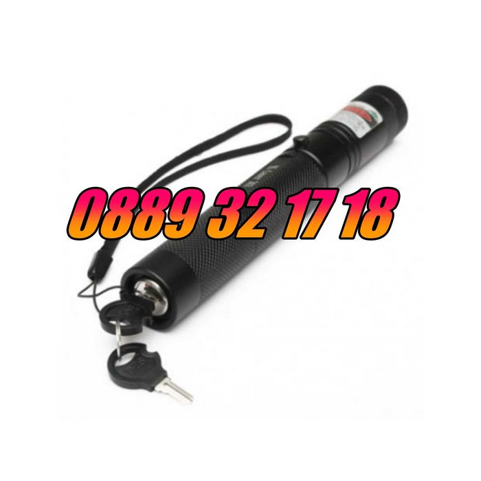 Лазер пойнтер с проекция до 10000 метра, мощен зелен лазер