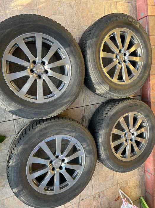 Jante 18" PLATIN + anvelope iarna Michelin 255/60 + prezoane