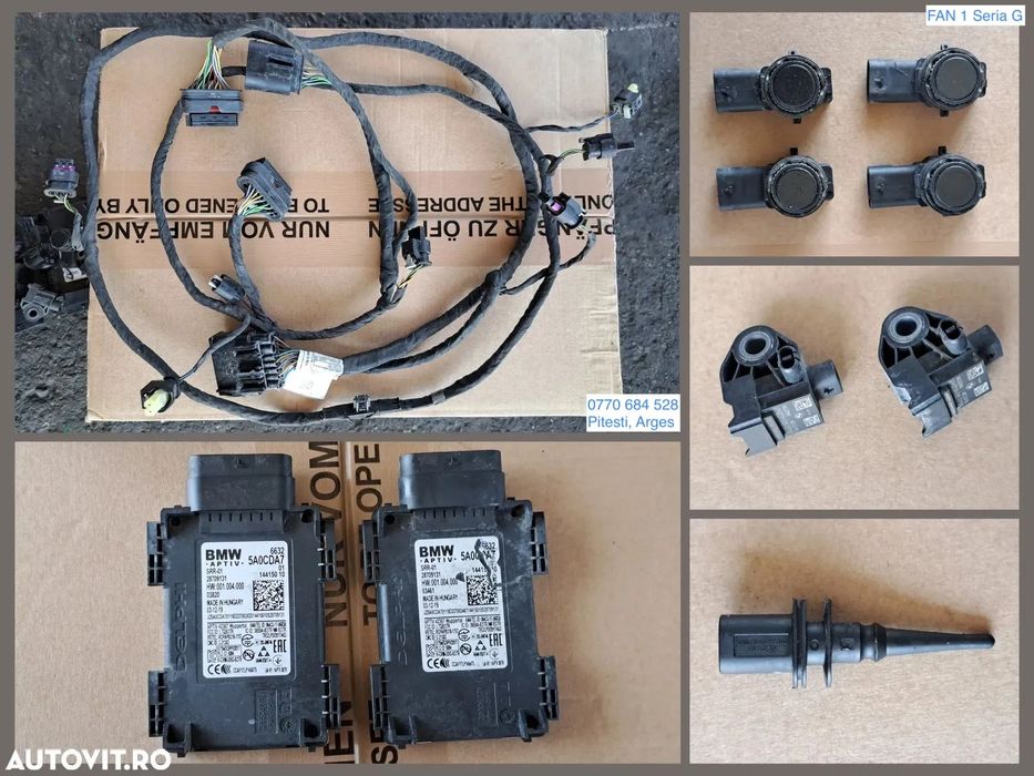 Senzor radar Senzor PDC Senzor crush Senzor temperatura Cablaj instalatie electrica bara fata originale BMW G11 LCI G12 LCI