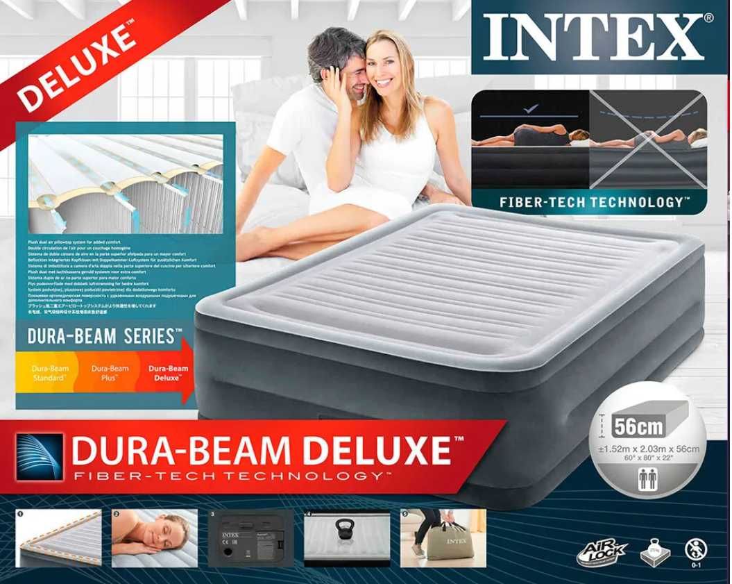 Матрас надувной Intex-203х153х56 см. Самый высокий Доставка бесплатно