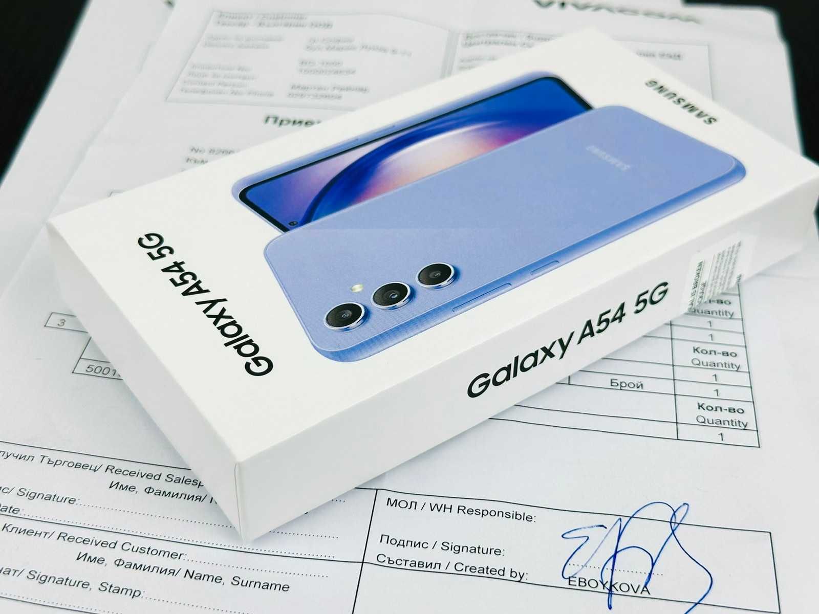 НОВ! Samsung Galaxy A54 5G 128GB 8RAM Awesome Violet 2г. Гаранция!