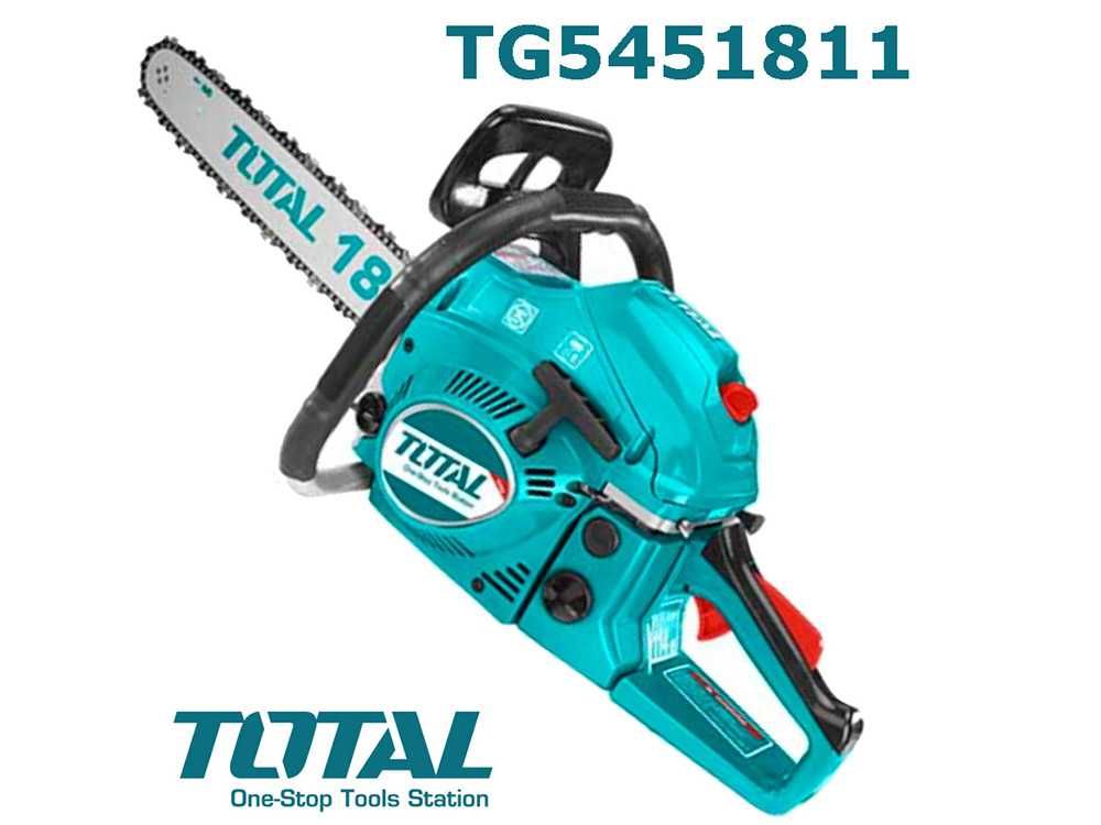 Бензинова резачка за дърва TOTAL TG5451811, 2.45 к.с, 45 см, 46 см3