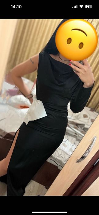 Rochie neagra cu funda