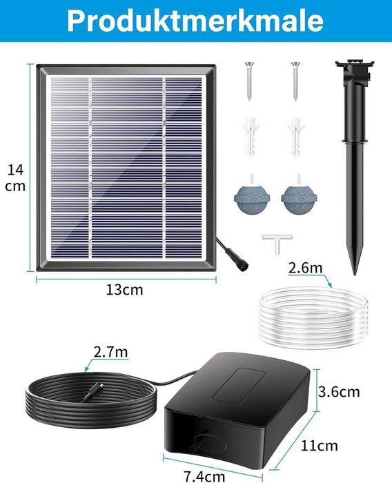 Соларен аератор за езерце