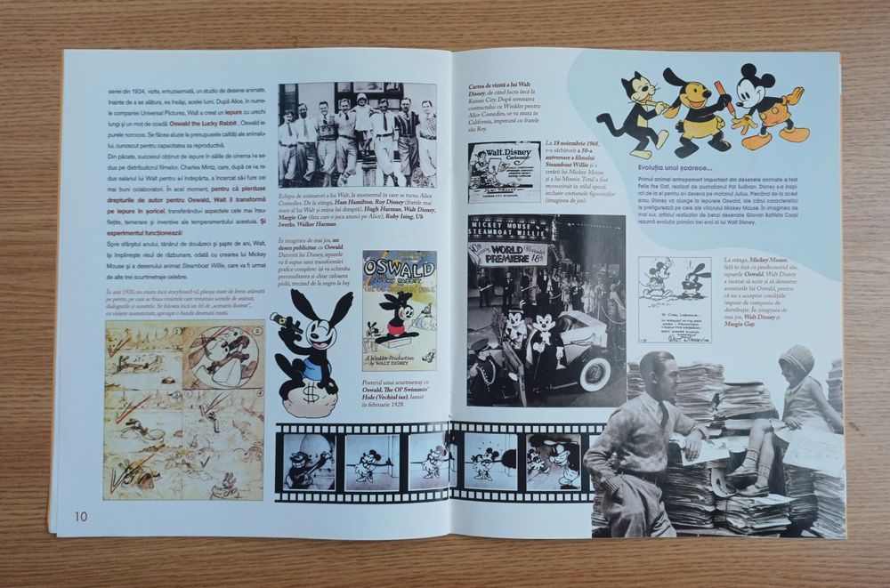 Revista Disney Story impreuna cu posterul metalic Mickey Mouse