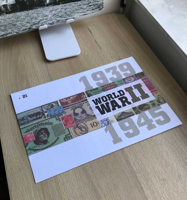 Lot Istoria celui de-al doilea război mondial prin Bancnote și Timbre