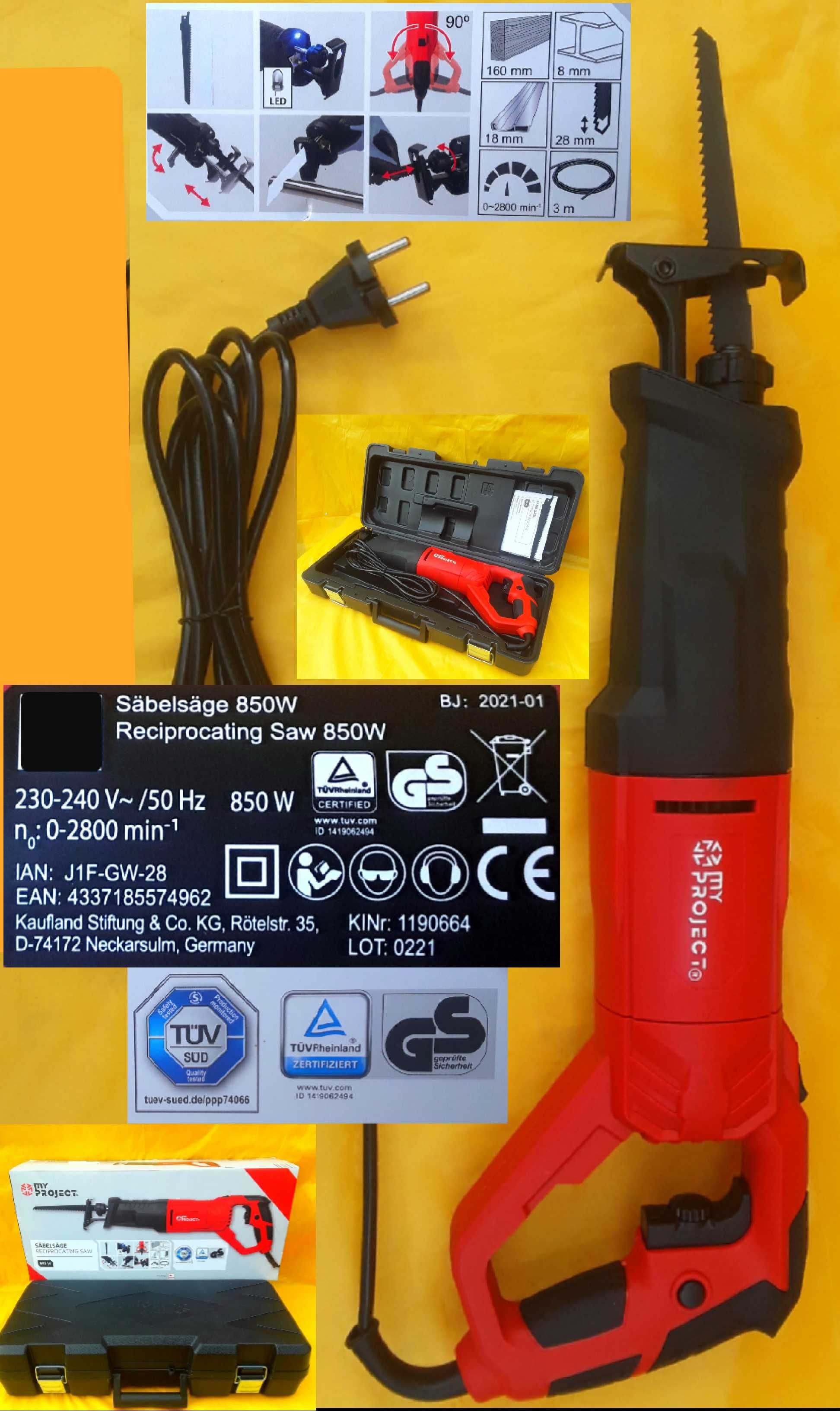 Fierastrau sabie 850 W - 195 LEI