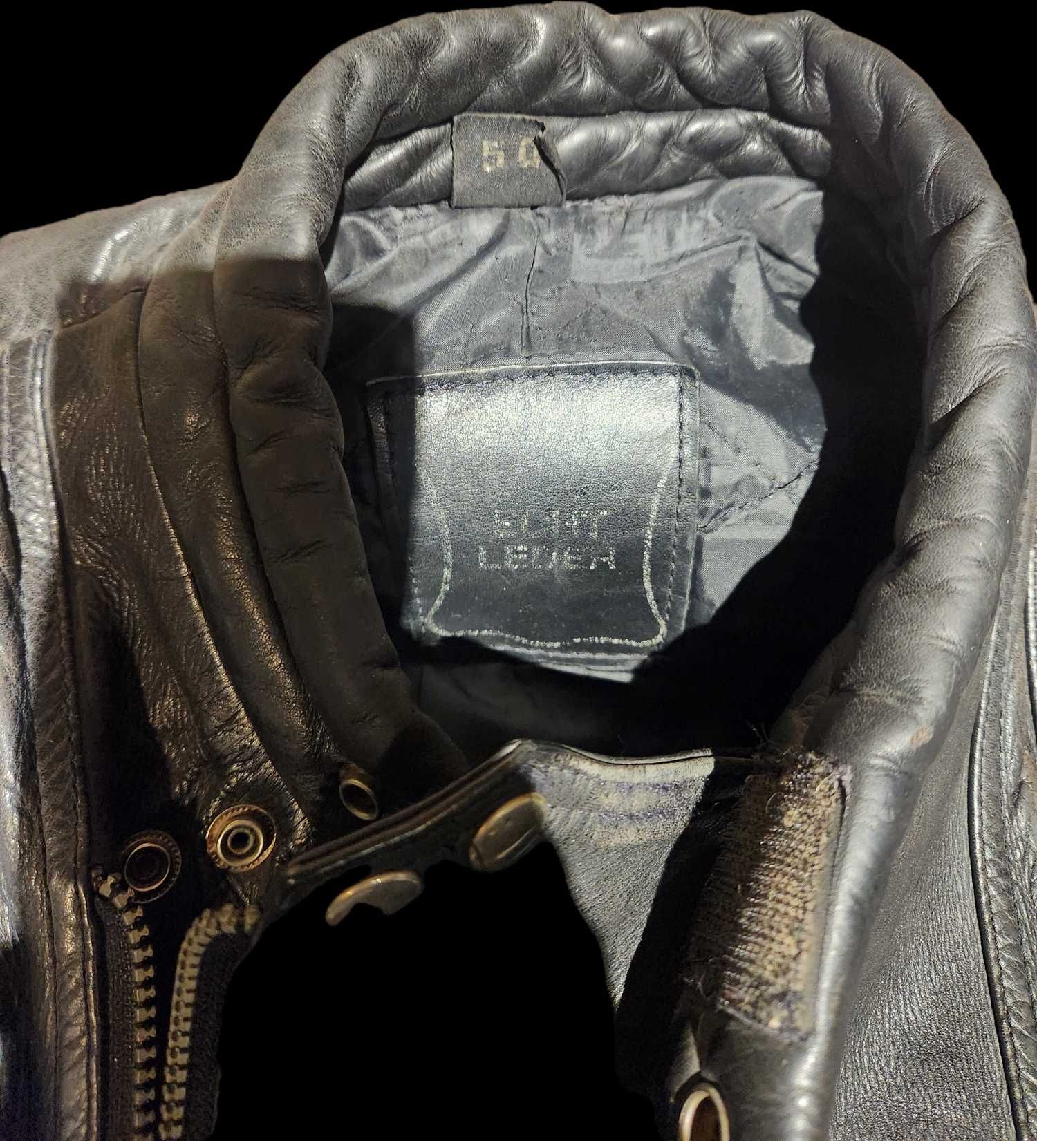 Geaca biker din piele marimea 50