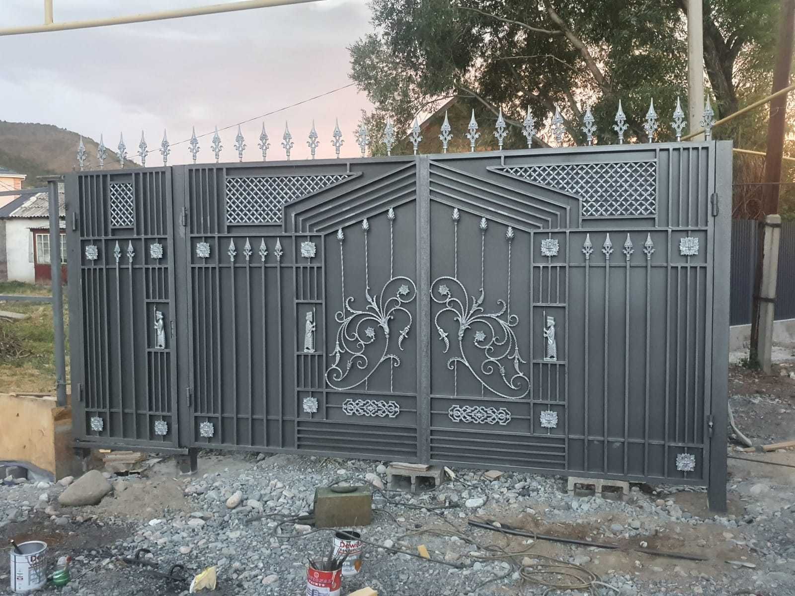 Металлические ворота(распашные,откатные,иранская ков).Монтаж бесплатно