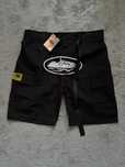 Corteiz Black & White Cargo Shorts