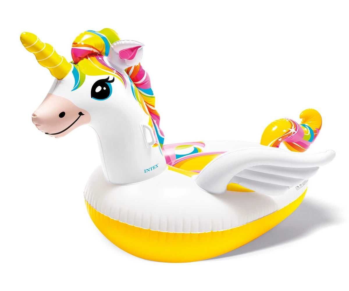 Надуваем остров Еднорог INTEX Unicorn Ride-on