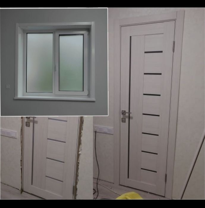 Установка межкомнатных дверей, пластиковых окон
