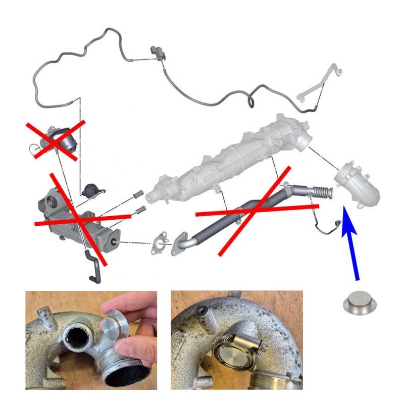 EGR Delete ЕГР заместител и охладител BMW f10 N57x 550d m50d edel_7x